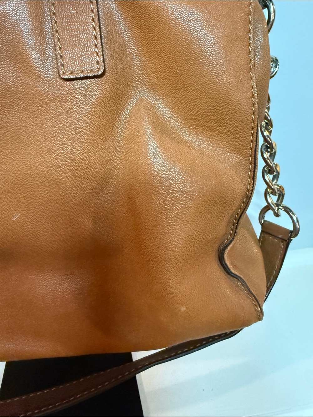 Michael Kors Cognac Leather Hamiltonwith (with callouts) - Picture 6 of 11